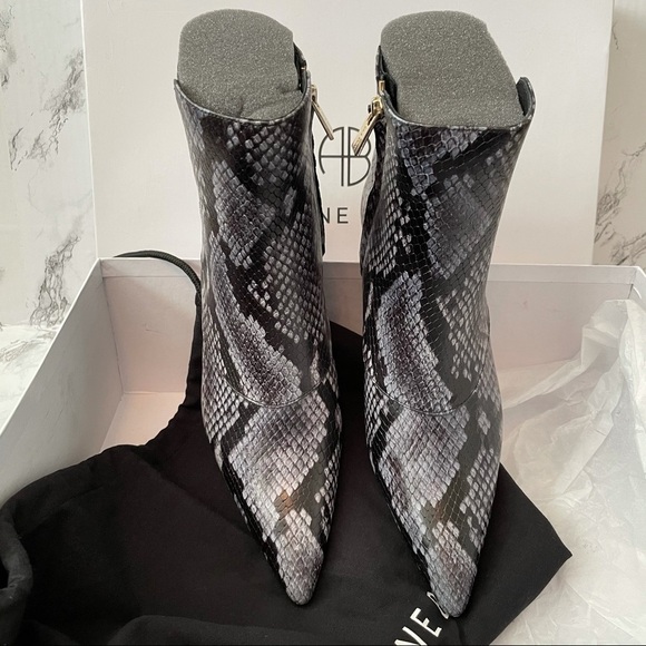 Anine Bing Ava Boots Cloudy Blue Python 36 6 kitten heel pointed toe - Picture 10 of 10